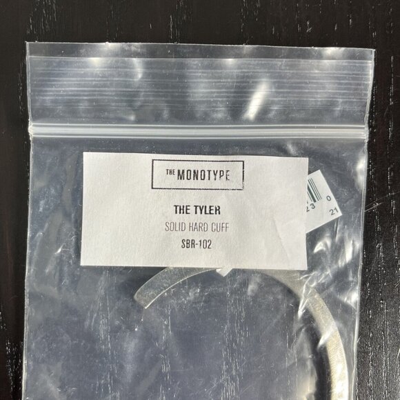 THE MONOTYPE 'The Tyler' Mens Silver-Plated Brass Square Cuff Bracelet NEW - Picture 7 of 7